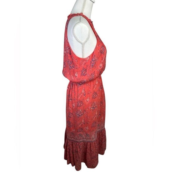JOIE CHARACTER Silk Sleeveless MIDI Dress Strawberry Paisley Sz M Bohemian Boho - Picture 8 of 12